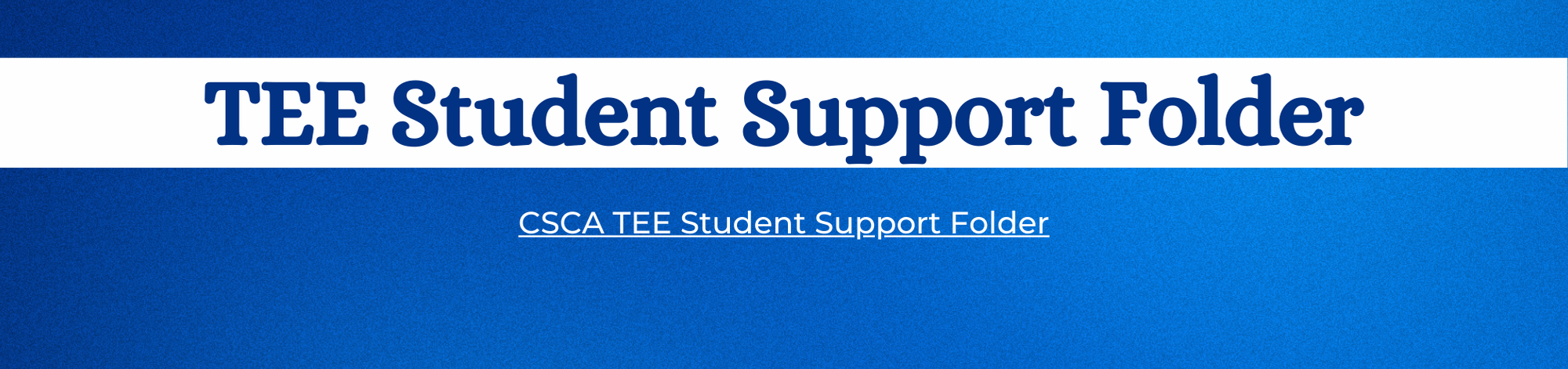 TEE Student Support Folder